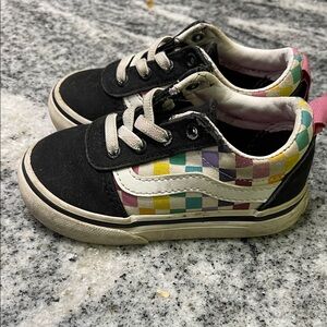 Colorful Checkered Kids Sneakers toddlers Size 6